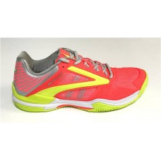 Padel tennis shoes Dunlop EXTREME for women, coral/fluo yellow, size EU 38