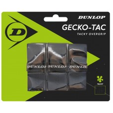 GRIPS - Tennis racket overgrip Dunlop GECKO-TAC black 3pcs- blister Tennis racket overgrip Dunlop GECKO-TAC black 3pcs- blister