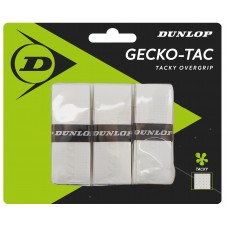 GRIPS - Tennis racket overgrip Dunlop GECKO-TAC white 3pcs- blister Tennis racket overgrip Dunlop GECKO-TAC white 3pcs- blister