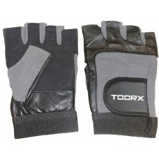 Toorx training gloves AHF032 M black/grey leather, spandex and suede
